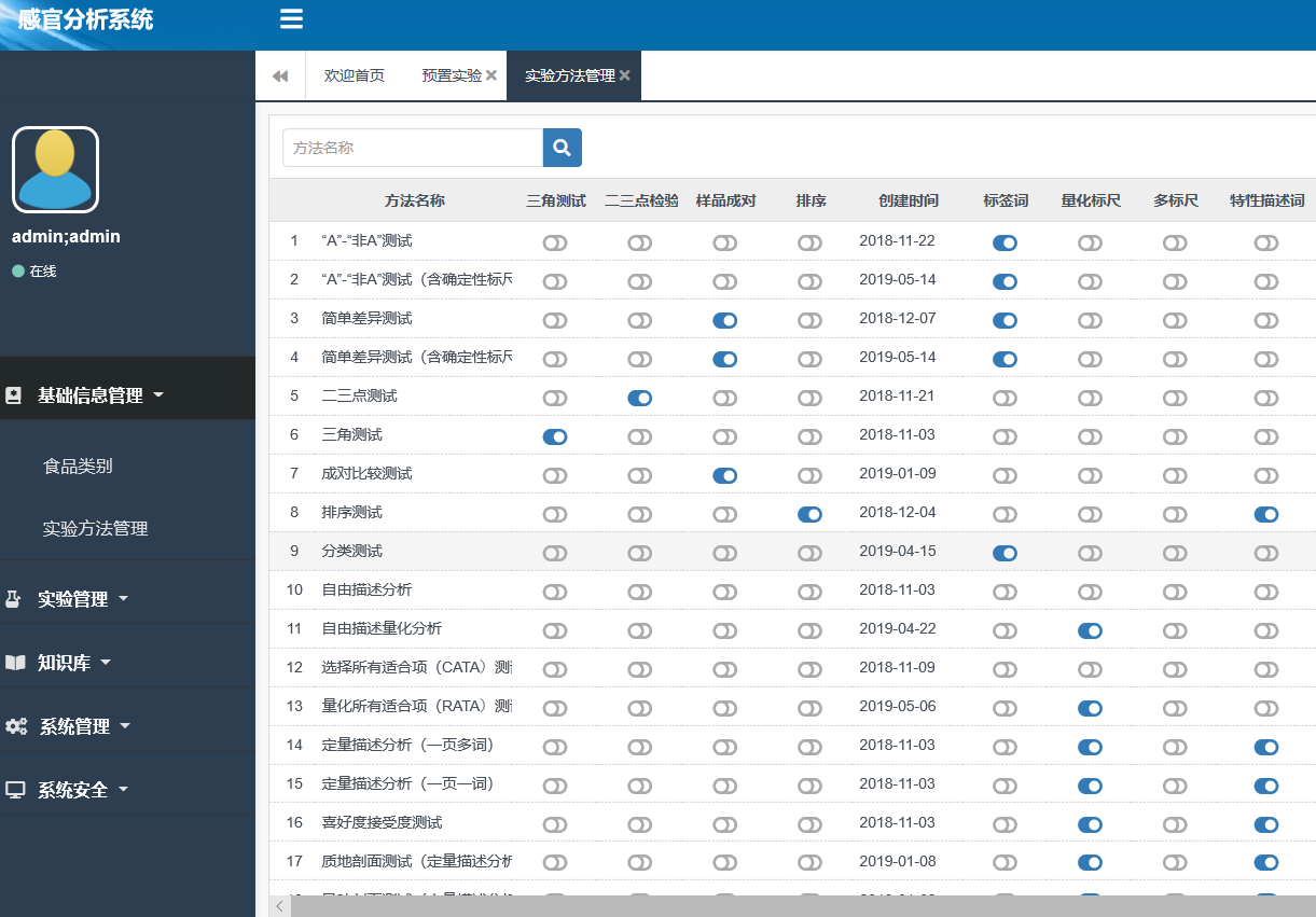 感官實驗 感官分析軟件